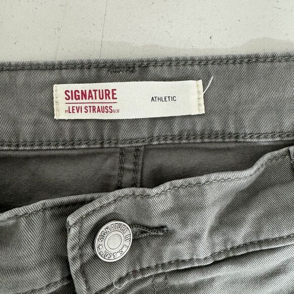 Signature Levi Strauss Mens Pants Sz 32x31‎ Gray Athletic Chino Classic Denim - Picture 9 of 14